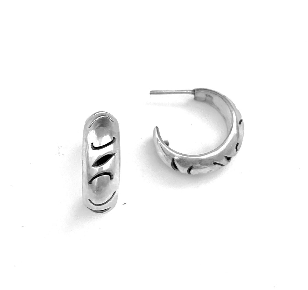 Silver Hoop Earrings - FAA240