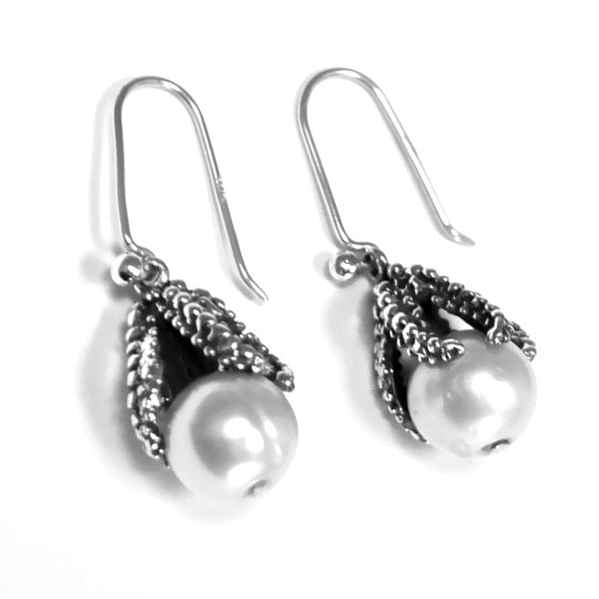 Silver Drop Earrings - A9198