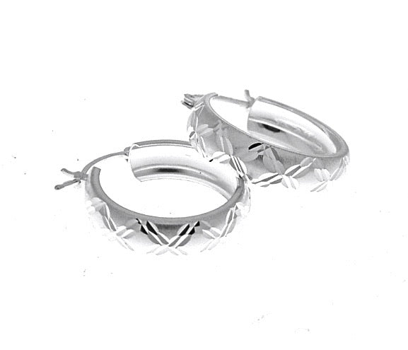 Silver Hoop Earrings - A7090