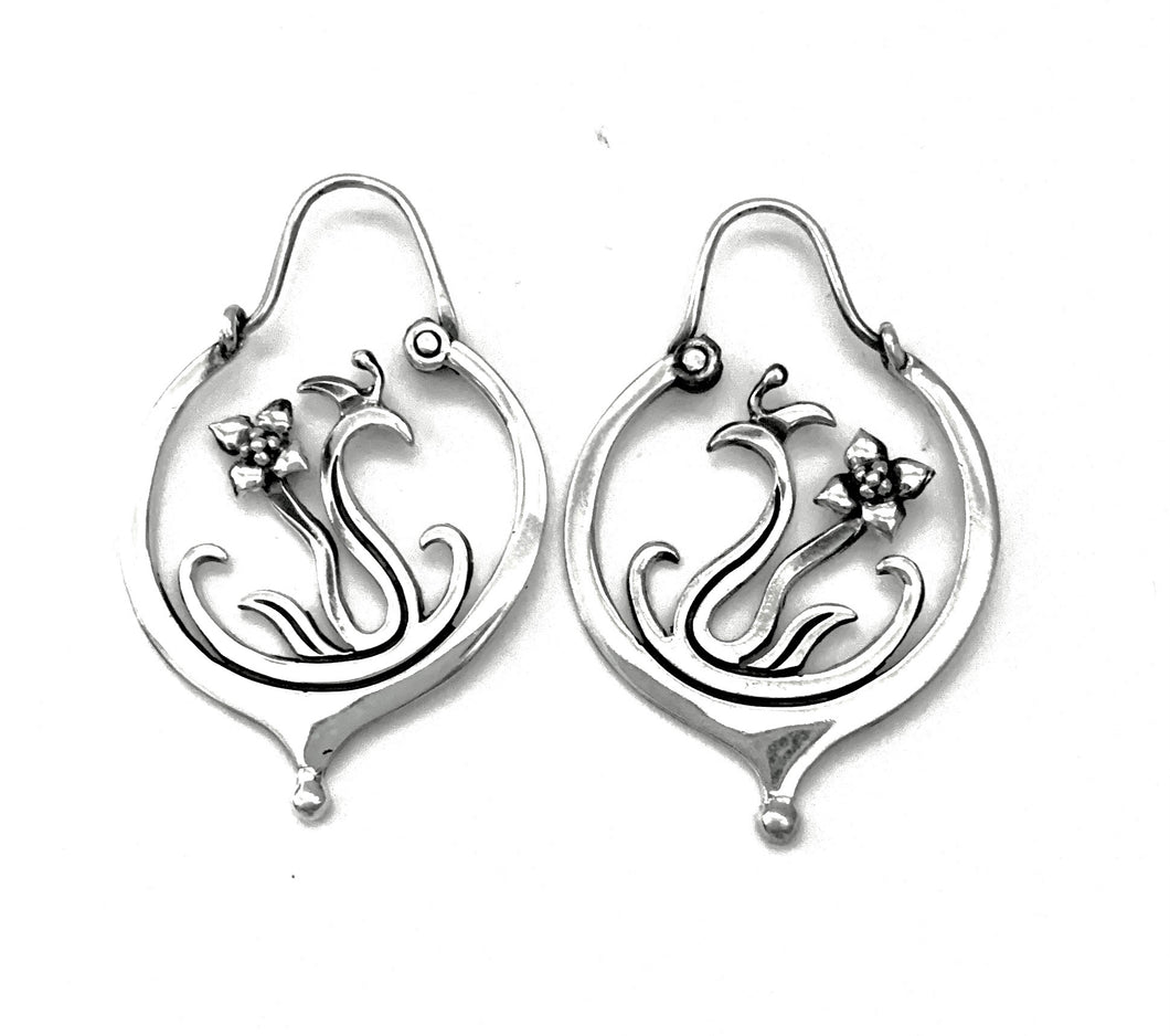 Silver Hoop Earrings - A6091