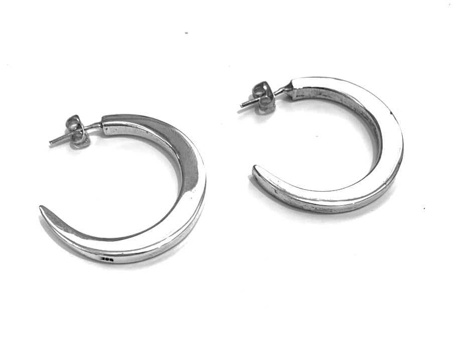 Silver Hoop Earrings - A234