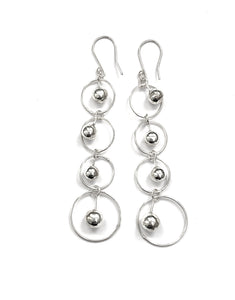 Silver Drop Earrings - FAA635
