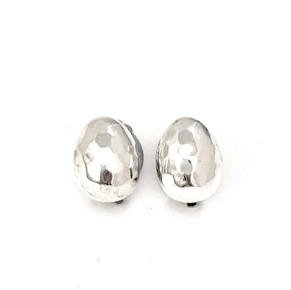 Silver Clip Earrings - FAA439