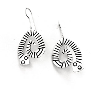 Silver Drop Earrings - A484