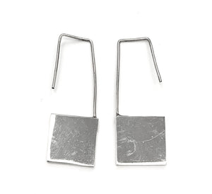 Silver Drop Earrings - AK485
