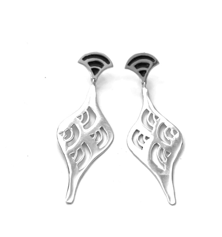 Silver Drop Earrings - A6204