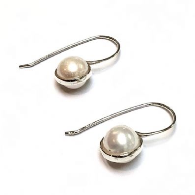 Silver Drop Earrings - A9272. 