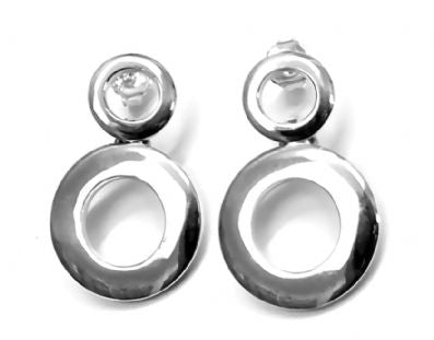 Silver Drop Earrings - A3172. 