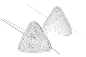 Silver Drop Earrings - A404. 