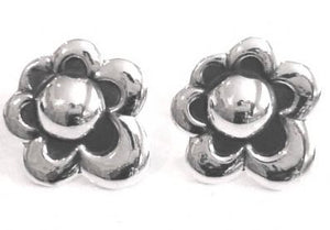 Silver Stud Earrings - A451. 