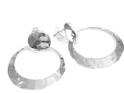 Silver Drop Earrings - A5188. 