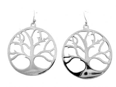 Silver Drop Earrings - A5236. 