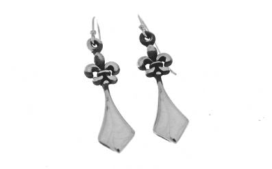 Silver Drop Earrings - A5327. 