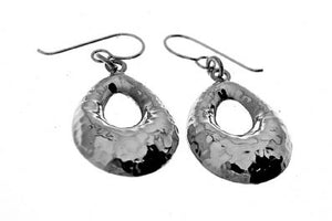 Silver Drop Earrings - A5369. 