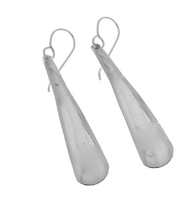Silver Drop Earrings - A5458. 
