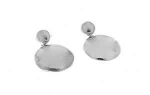 Silver Drop Earrings - A6347. 