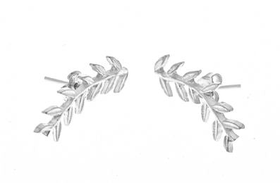 Silver Stud Earrings - A6385. 