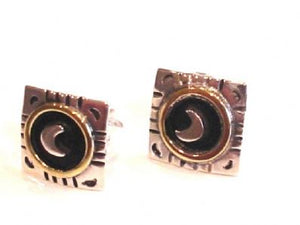 Silver Stud Earrings - A7034. 
