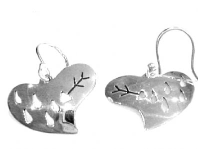 Silver Drop Earrings - A7053. 