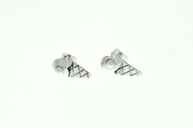 Silver Stud Earrings - A7077. 