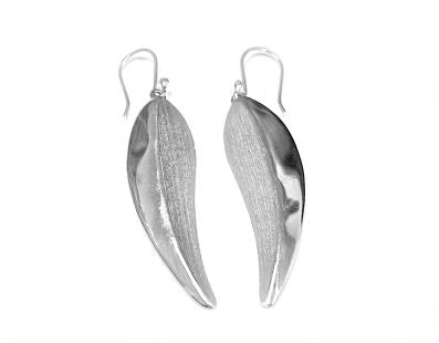Silver Drop Earrings - A7104. 