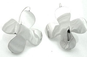 Silver Drop Earrings - A741. 