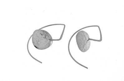 Silver Drop Earrings - A9091. 