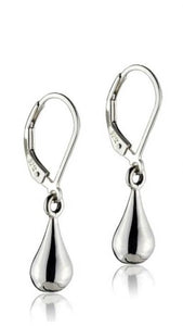 Silver Drop Earrings - A9117. 