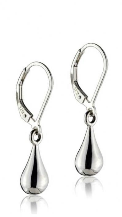 Silver Drop Earrings - A9122. 