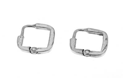 Silver Hoop Earrings - A9242. 