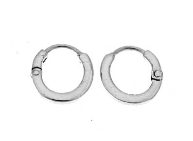 Silver Hoop Earrings - A9243. 