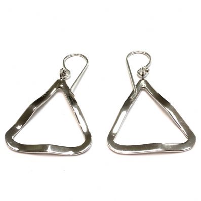 Silver Drop Earrings - Ja102. 
