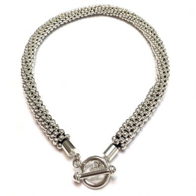 Silver Necklace - C3085. 