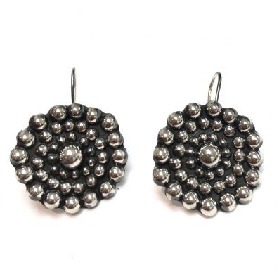 Silver Drop Earrings - A3205. 