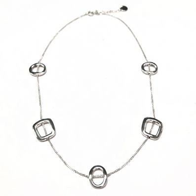 Silver Necklace - C6114. 