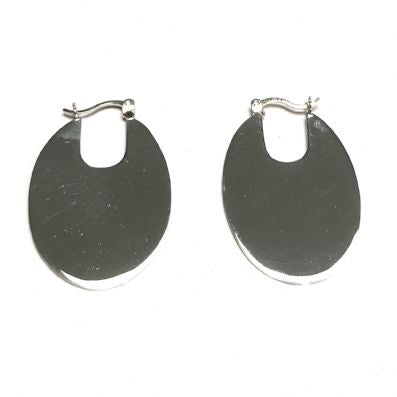 Silver Drop Earrings - A6434. 