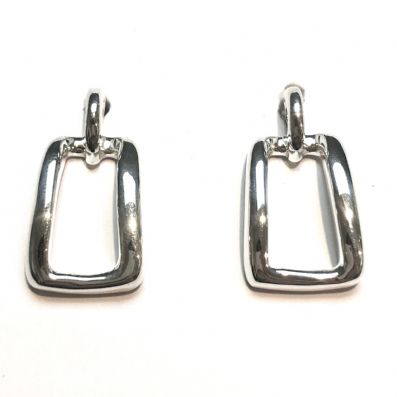 Silver Drop Earrings - A6426. 