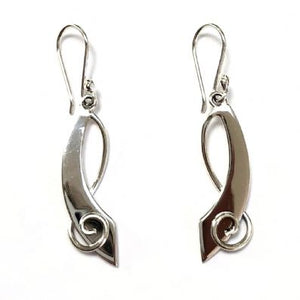Silver Drop Earrings - Ppa732. 