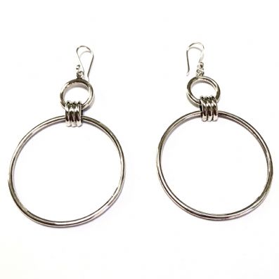Silver Drop Earrings - Ppa710. 