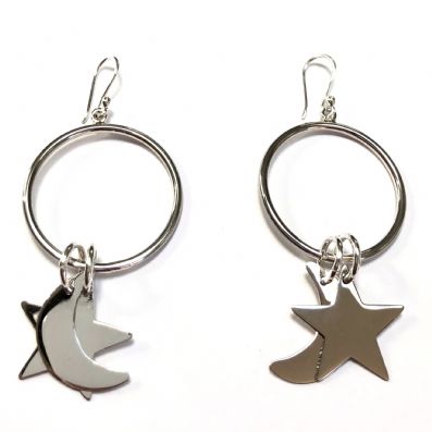 Silver Drop Earrings - Ppa726. 