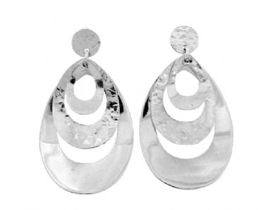 Silver Drop Earrings - Oa412. 
