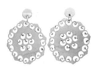Silver Drop Earrings - Oa432. 