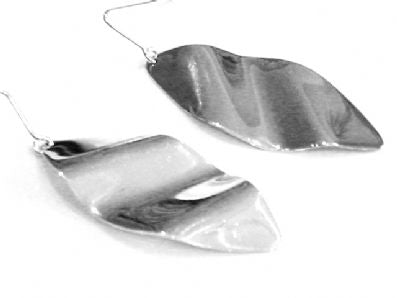 Silver Drop Earrings - Oa446. 