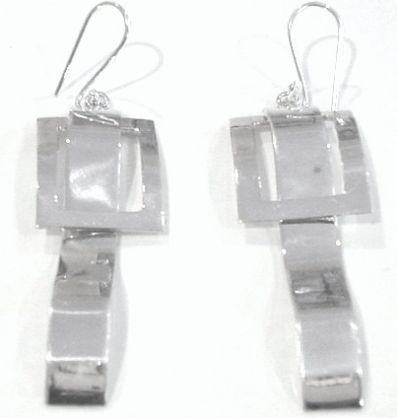 Silver Drop Earrings - Oka6060. 