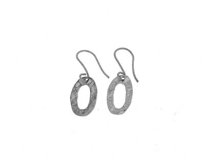 Silver Drop Earrings - Oka690. 