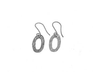 Silver Drop Earrings - Oka690. 