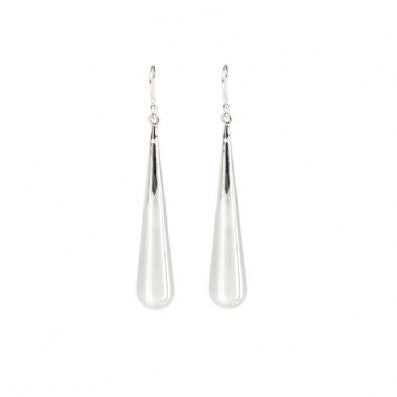 Silver Drop Earrings - Ppa171. 