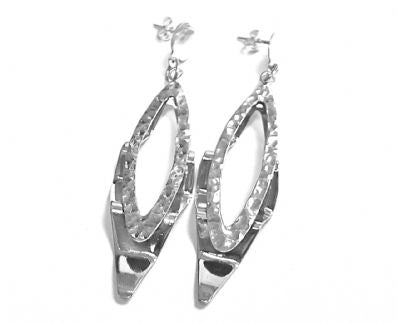 Silver Drop Earrings - Ppa281. 