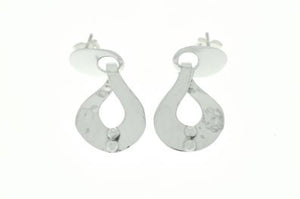 Silver Drop Earrings - Ppa441. 
