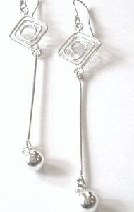 Silver Drop Earrings - Ppa54. 